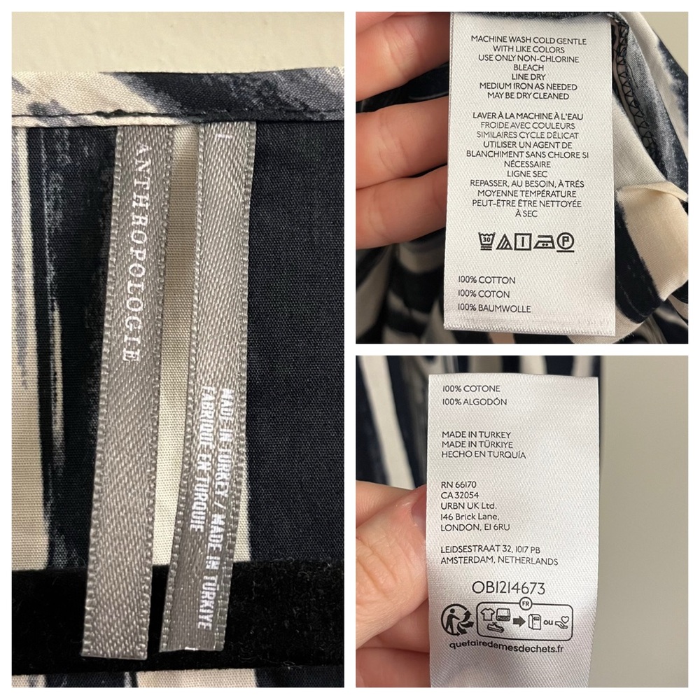 Anthropologie Somerset Maxi Dress Carbon Stripe Large - Picture 10 of 11